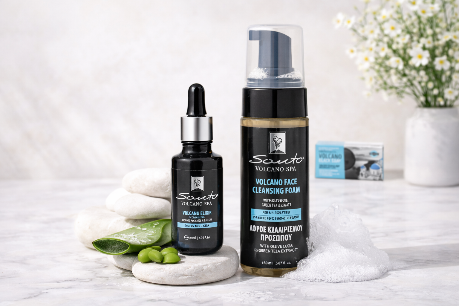 Świąteczny Kosmetyków MINI Box pielęgnacyjny + GRATIS Santo Volcano Spa